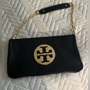 TORY BURCH Black Leather Shoulder Hand Bags